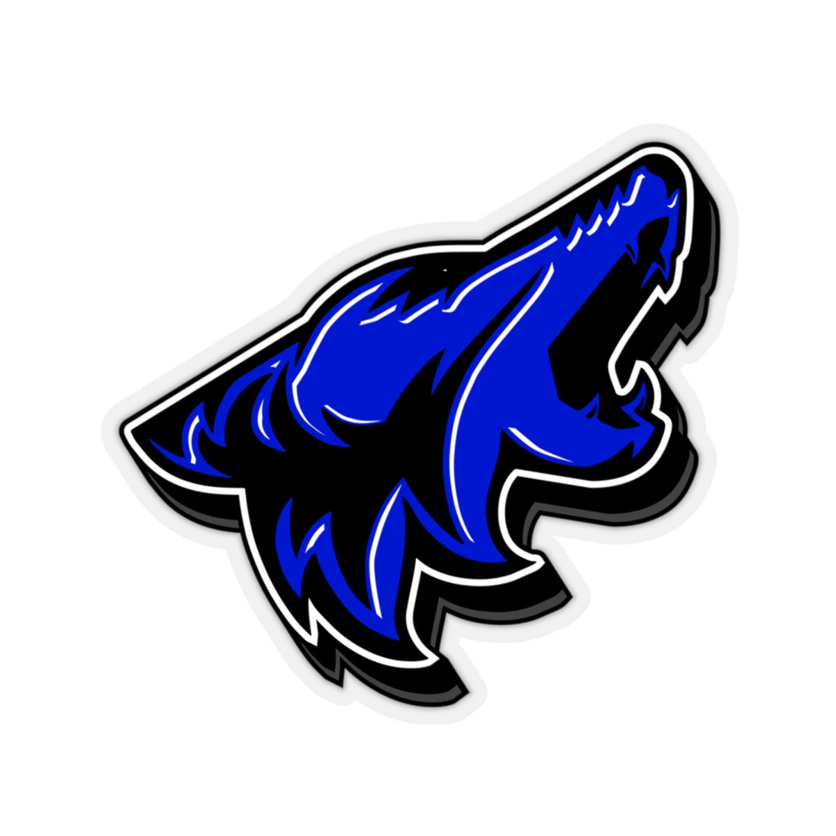 Deep Impact/Lightning Blue Coyote Sticker 3D - 5ohNation