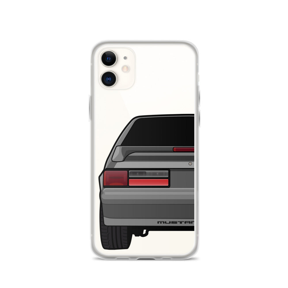 87-93 Gray Hatchback iPhone Case (Rear) - 5ohNation