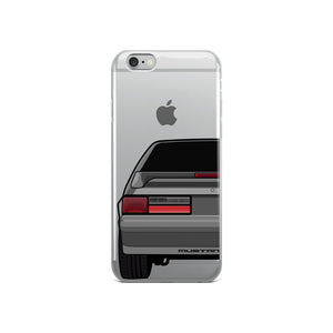 87-93 Gray Hatchback iPhone Case (Rear) - 5ohNation